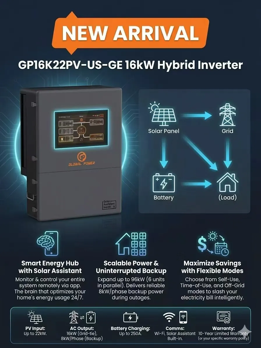 Global Power 16kW/22kPV Power Wall